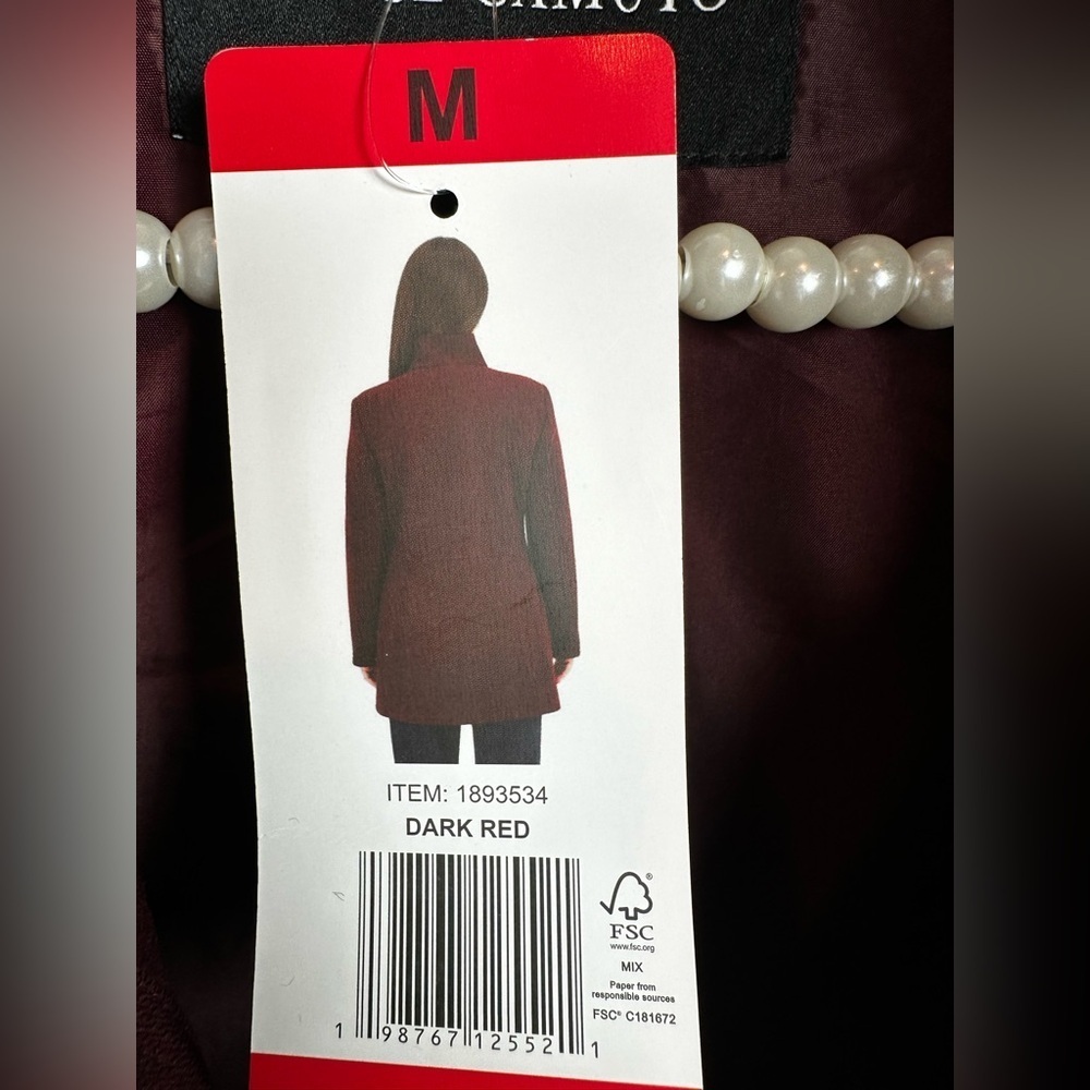 Vince Camuto Women's Burgundy Trench Coat - Picture 4 of 7